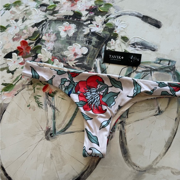 LAST PRICE ππ€TAVIK minimal coverage floral print swimming bottom π - Picture 3 of 8